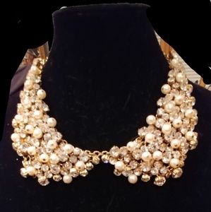 Chunky Rhinestone Necklace w/ Bracelet